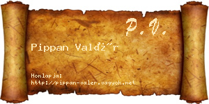 Pippan Valér névjegykártya